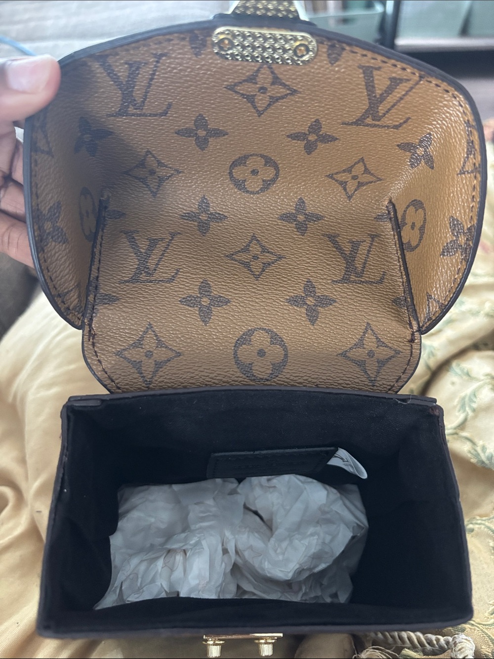 Louis Vuitton Brown Mini Trunk Bag in Monogram Canvas Nwot. Source Unknown - Picture 3 of 3
